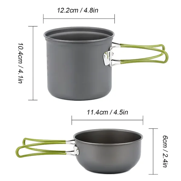 Set de ollas de cocina para camping - Imagen 2