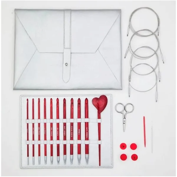 Set ganchillos tunecinos intercambiables KnitPro Amore 3,5-8 mm