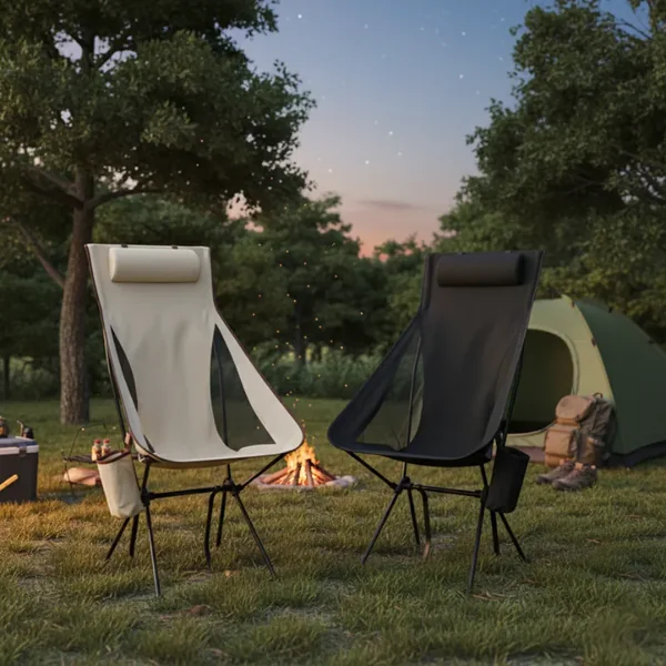 Silla de camping plegable con reposacabezas - Imagen 6