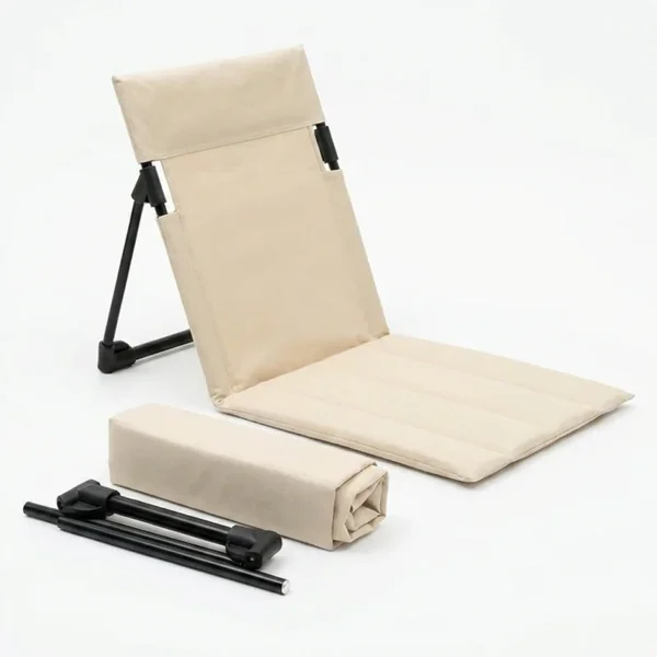 Silla plegable con respaldo para camping - Imagen 2