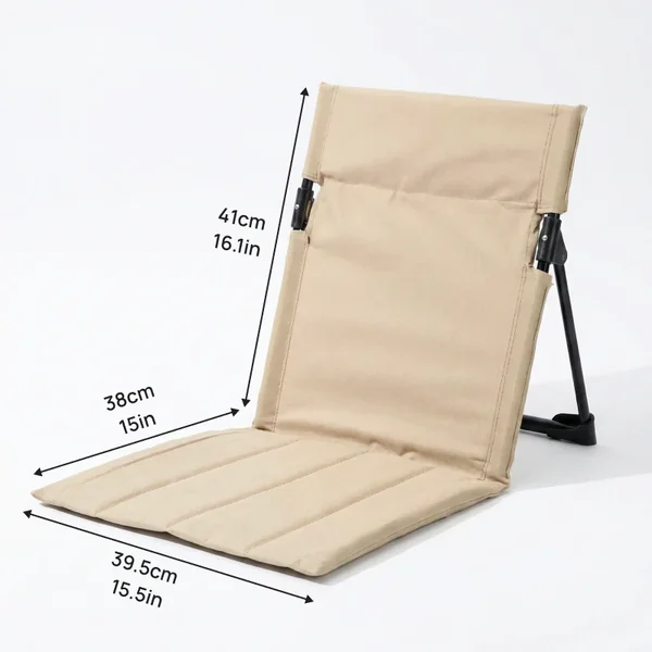 Silla plegable con respaldo para camping - Imagen 3