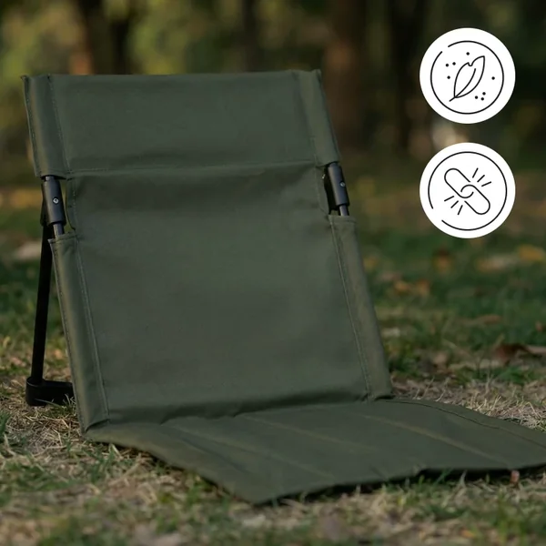 Silla plegable con respaldo para camping - Imagen 4