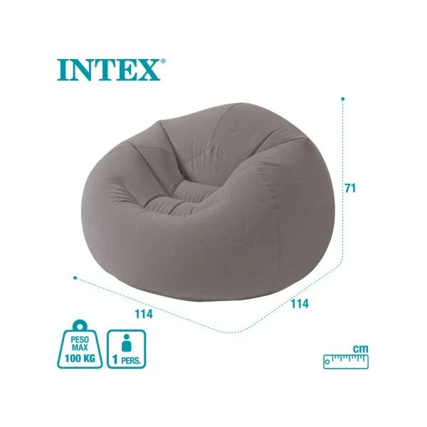 Sillón hinchable INTEX Beanless Bag - Imagen 6