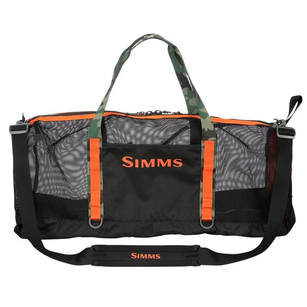 Simms Challenger Mesh Duffel 60L Bolsa de viaje black