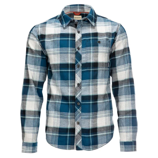 Simms Dockwear Camisa de franela de algodón atl celadon plaid