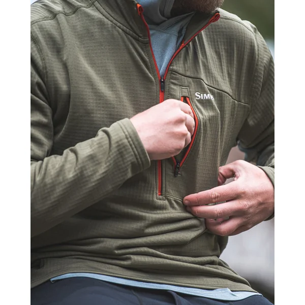 Simms Thermal 1/4 Zip Top Pullover piedra oscura - Imagen 3