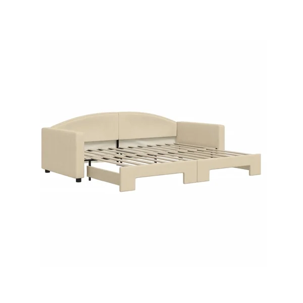 Sofá Cama Nido VIDAXL Crema Tela (90x200 cm)