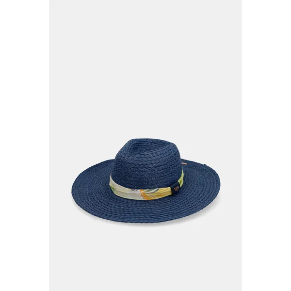 Sombrero rafia azul marino