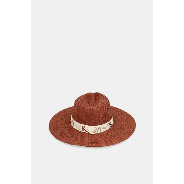Sombrero rafia teja - Imagen 4
