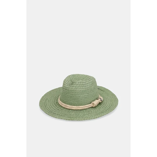 Sombrero rafia verde