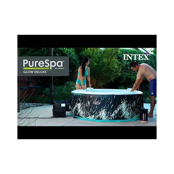 Spa hinchable 4 personas Bubble Massage Glow Deluxe - Imagen 2