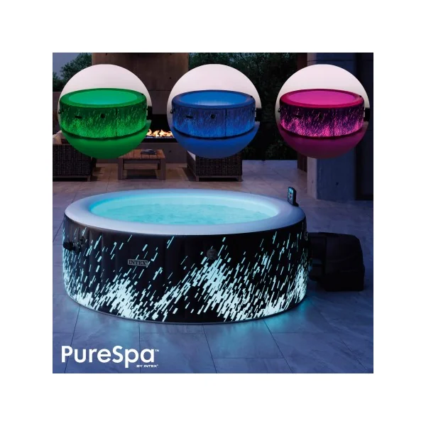 Spa hinchable 4 personas Bubble Massage Glow Deluxe - Imagen 3