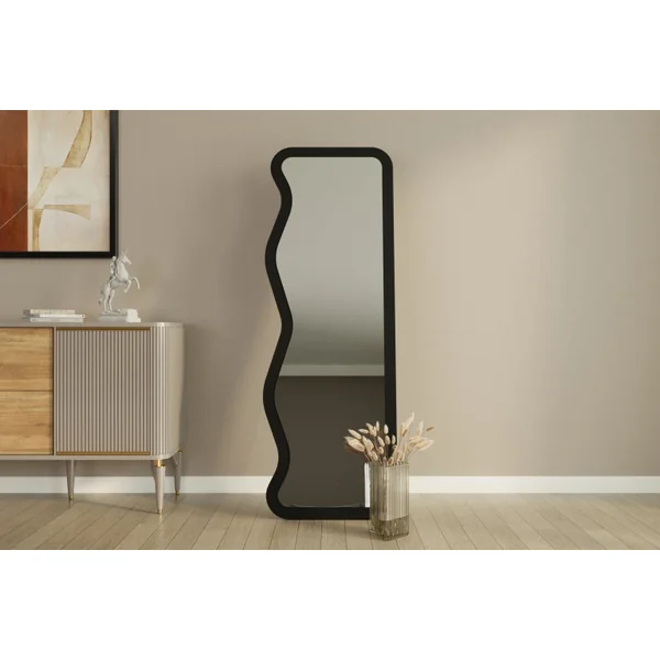 Specchio in legno "Asel" - 50 x 160 cm - Nero - Imagen 4