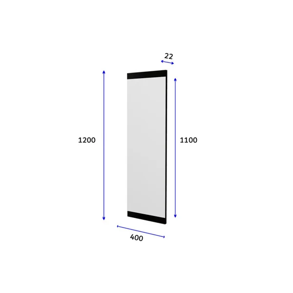 Specchio in legno "Azus" - 40 x 120 cm - Nero - Imagen 6