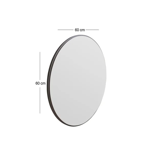 Specchio in legno "Ozze" - 60 x 60 cm - Nero - Imagen 4