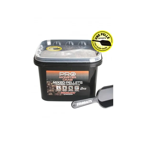 STARBAIT PELLET MONSTER CRAB 4/6MM 2kg + Pala