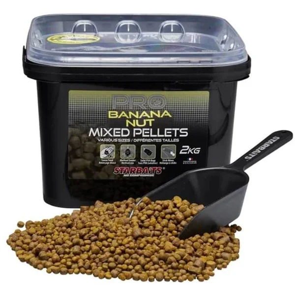 STARBAITS BANANA NUT Cubo pellets 2 kg + pala gratis - Arapaima Fishing