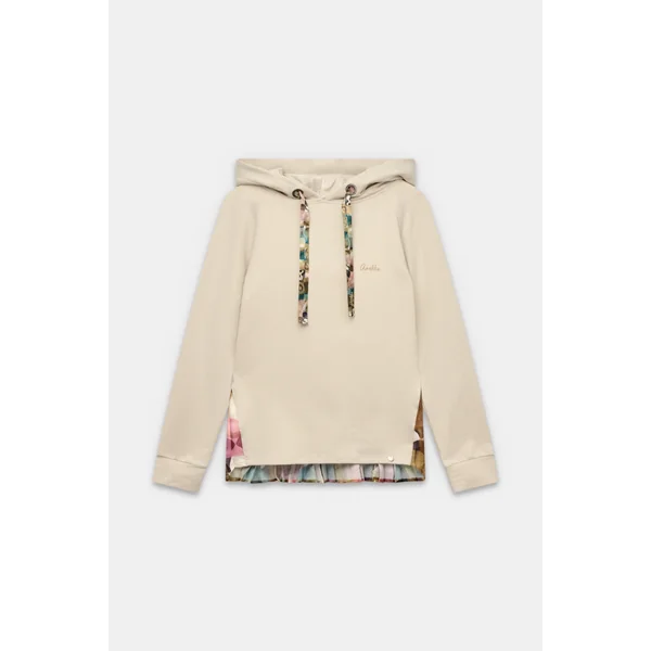 Sudadera con capucha plisada
