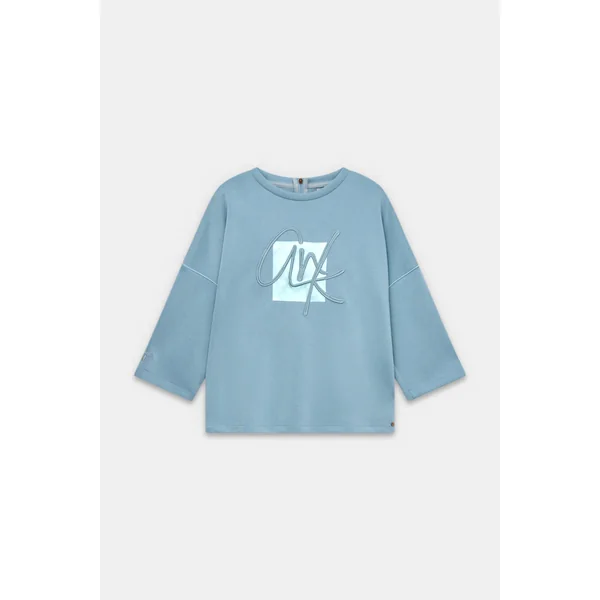 Sudadera manga corta azul