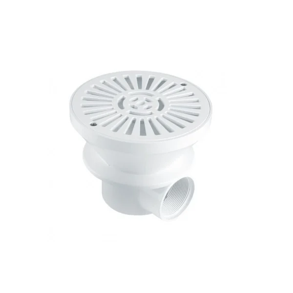 Sumidero circular blanco con rejilla ABS - 01467