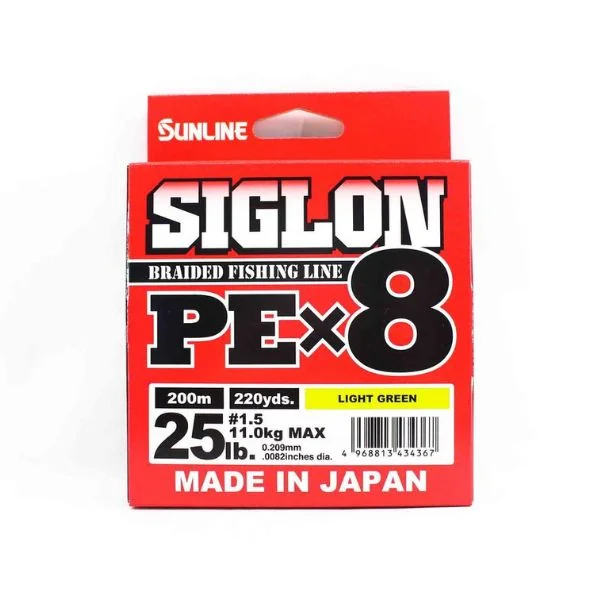 Sunline Siglon PE X8 Light Green 200m - Monty pesca