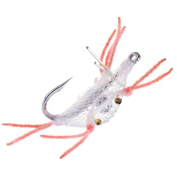 Superflies Alphlexo Cangrejo Original transparente con patas de salmón