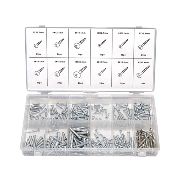 SURTIDO DE TORNILLOS MADERA 240 PIEZAS