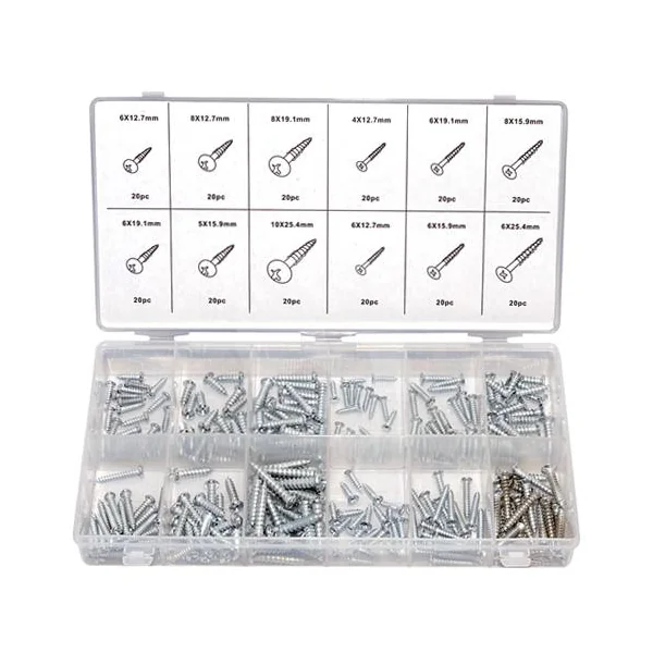 SURTIDO DE TORNILLOS MADERA 240 PIEZAS - Imagen 2