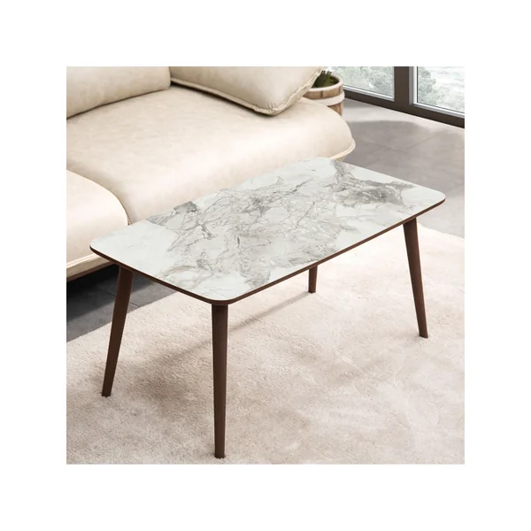 Table basse en bois "Luci" 100 x 53 x 45 cm - Blanc - Imagen 2