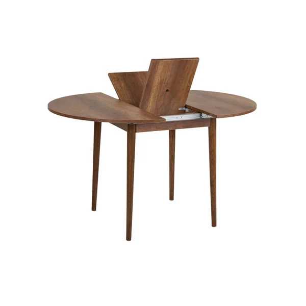 Table à manger extensible en bois "Viona" 100 x 100 x 75 cm - Barok Walnut - Imagen 6