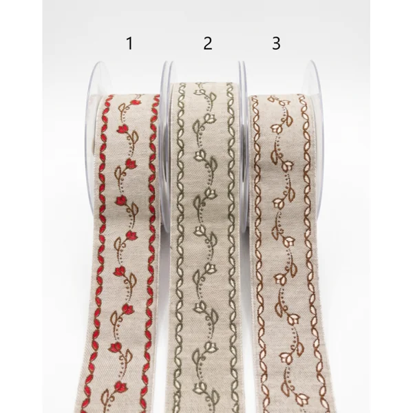 Tapacosturas Beige bordado Flores T4-R46