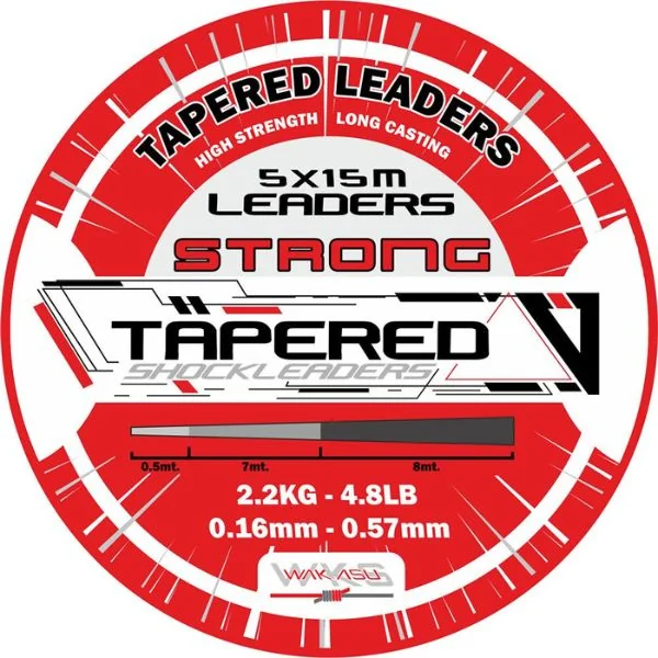 Tapered Leaders Strong Rojo - Monty pesca