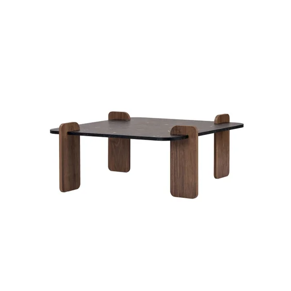 Tavolino in legno "Marais" - 90 x 90 x 35 cm - Nero