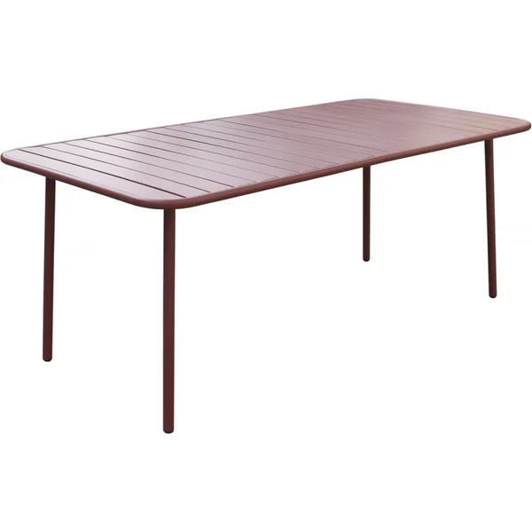 Tavolo da giardino in metallo Bilbao - 180 x 90 x 71 cm - Terracotta
