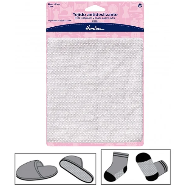 Tejido Antideslizante Hemline H969 - Agarre Extra para Zapatillas y Hogar