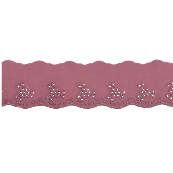 Tira bordada rosa palo PC10-1