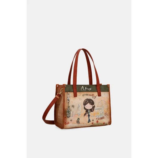 Tote Peace & Love Camel - Imagen 7