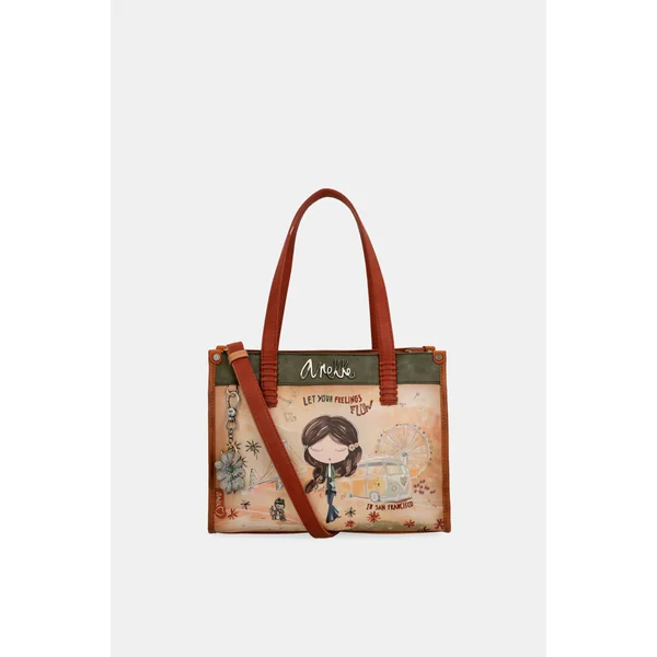Tote Peace & Love Camel - Imagen 9