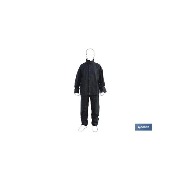 Traje de agua pu/pvc azul talla l