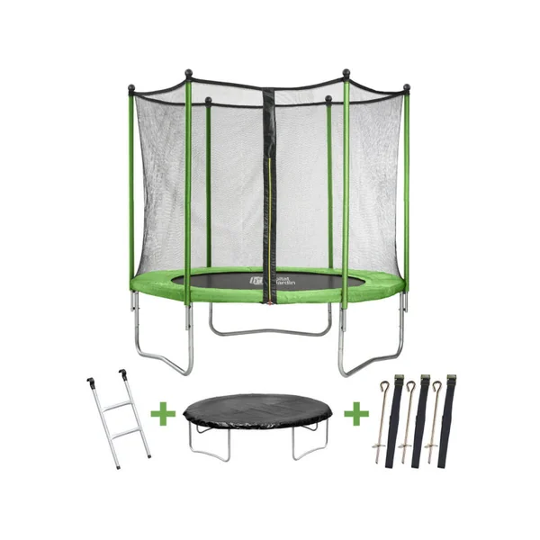Trampolim "Yoopi" - Ø 2.44m - com rede de proteção + escada