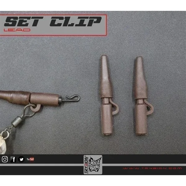 TRYBION SET CLIP PLOMO MARRÓN