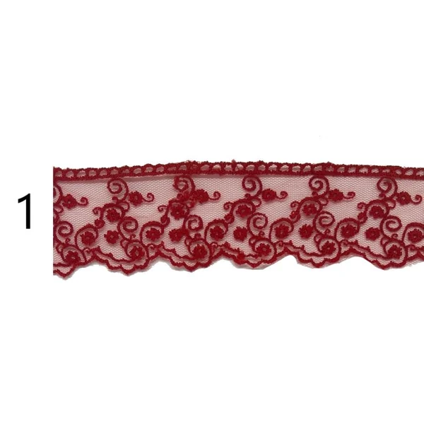 Tul bordado Rojo PC18-4