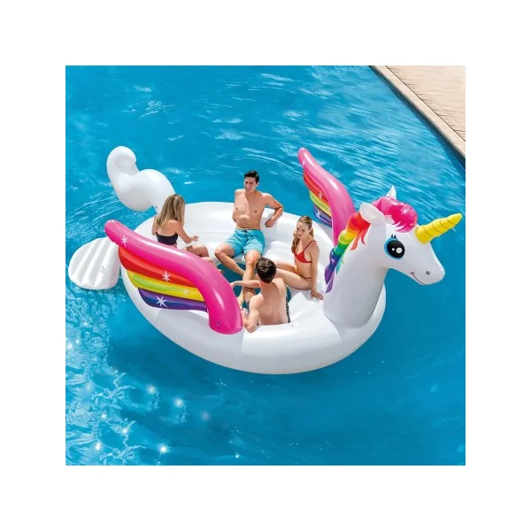 Unicornio isla hinchable INTEX para 4 personas