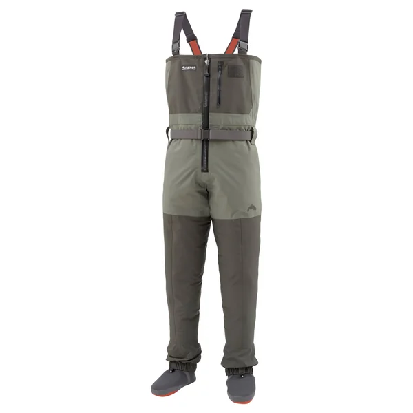 Vadeador Freestone Zip Stockingfoot de Simms, bronce oscuro