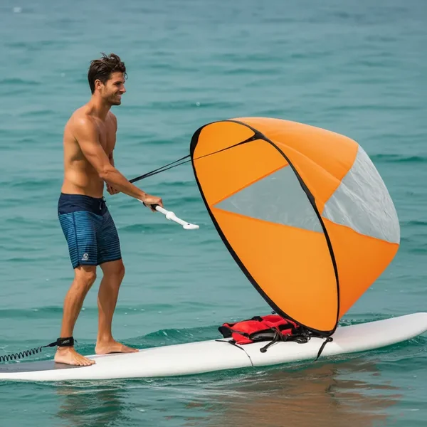 Vela de viento plegable para kayak