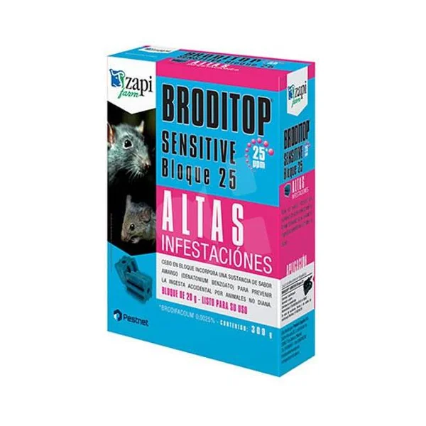 VENENO CEBO RATAS BRODITOP BLOQUE 20GRS