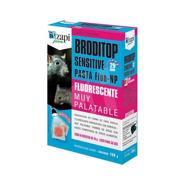 VENENO CEBO RATAS BRODITOP FLUO 150GRS