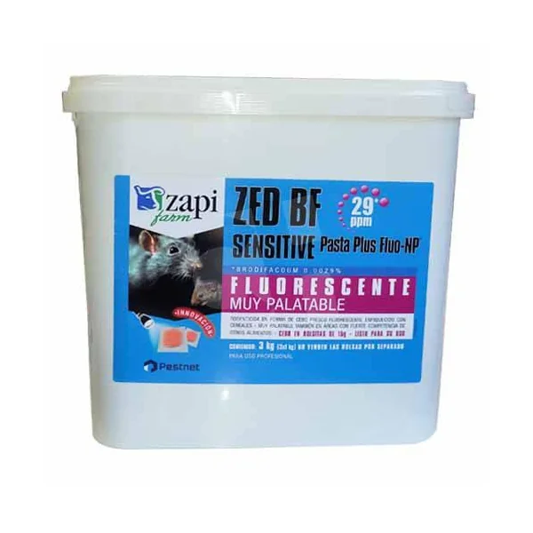 VENENO CEBO RATAS ZEB FLUO 3X1KG