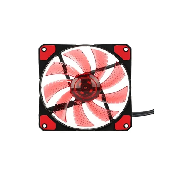 Ventilador de 12V con 15 LED verdes