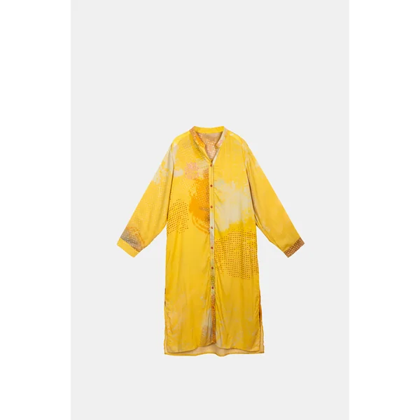 Vestido camisero amarillo